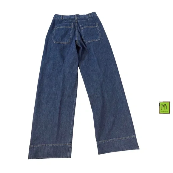 NWT ME+EM Clever Jean Lightweight Wide Leg Cropped Denim Size 26 - Picture 7 of 7